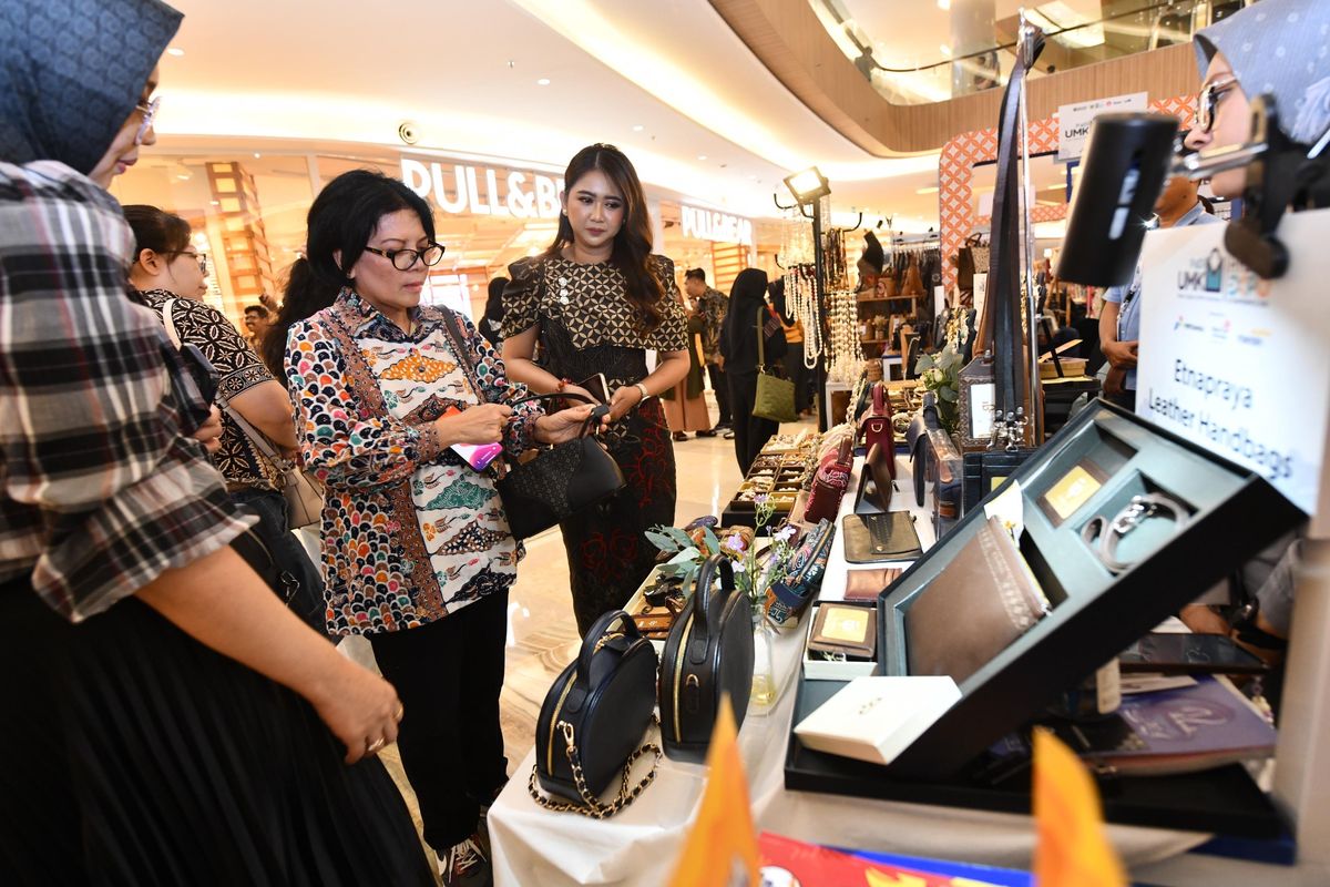Nampak UMKM binaan unggulan Pertamina turut ambil bagian dalam forum temu bisnis di ajang PaDi UMKM Hybrid Expo & Conference 2025 di Hotel Westin, Surabaya, Jumat (1/8/2025).