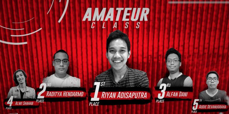 Para pemenang Honda Racing Simulator Championship di kelas amateur.