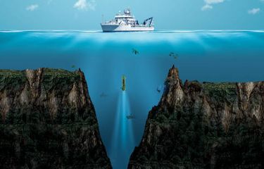 ilustrasi habitat palung laut.