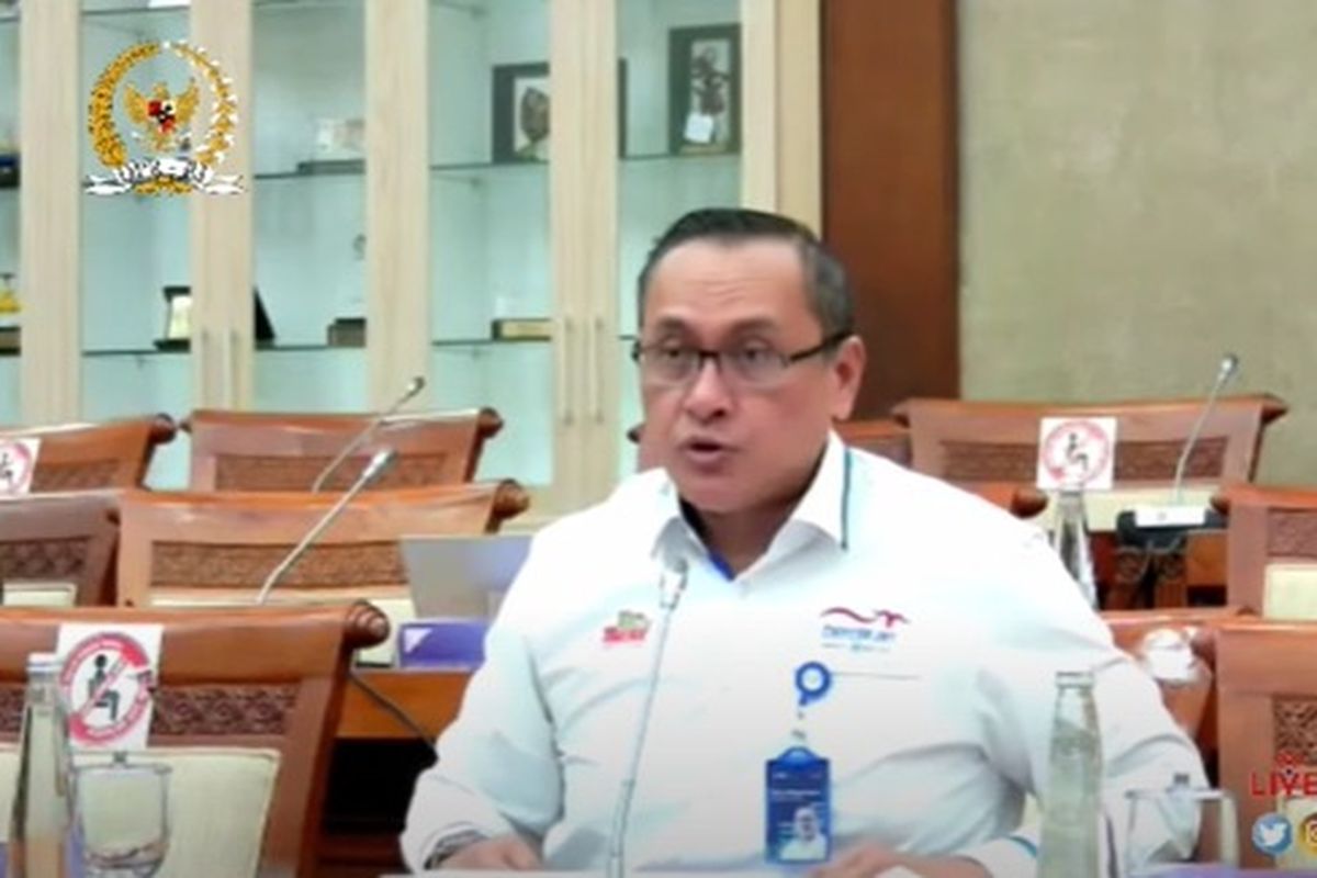 Direktur Utama PT Berdikari Harry Warganegara dalam RDP bersama Komisi VI DPR RI, Senin (5/8/2022)