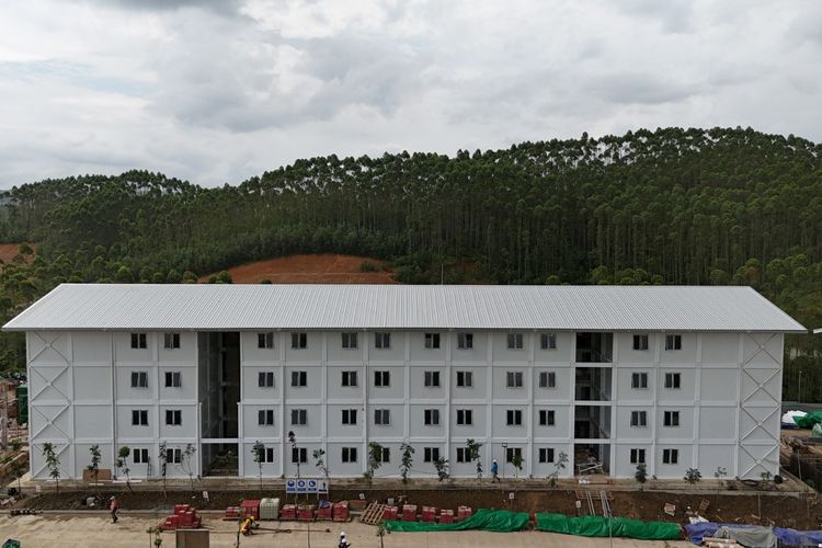 Hunian Pekerja Konstruksi yang dibangun PT Adhi Persada Gedung (APG) dengan teknologi Mobox.