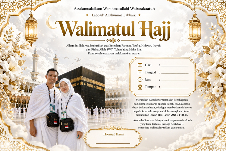 Kumpulan Prompt AI Undangan Walimatussafar Haji yang Mewah dan Elegan untuk Dibagikan di Media Sosial 
