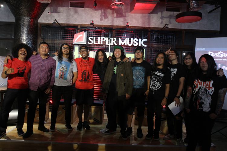 Jumpa pers Super Invasion di kawasan Radio Dalam, Jakarta Selatan, Kamis (11/10/2018).