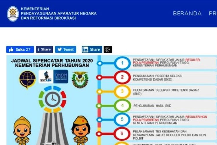 Info pendaftaran sekolah kedinasan Kemenhub 2020.