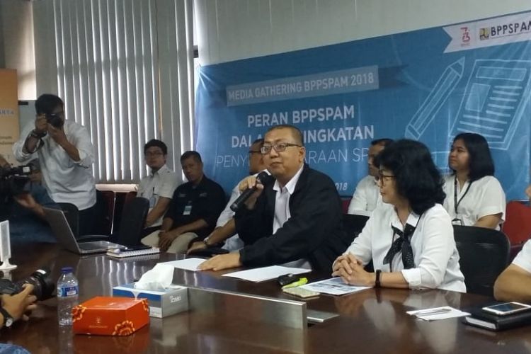 Media gathering BPPSPAM dan PT Aetra Jakarta di Instalasi Pengolahan Air Buaran, Jakarta Timur, Senin (19/11/2018).