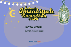 Jadwal Imsak dan Buka Puasa di Kota Kediri Hari Ini, 15 April 2022