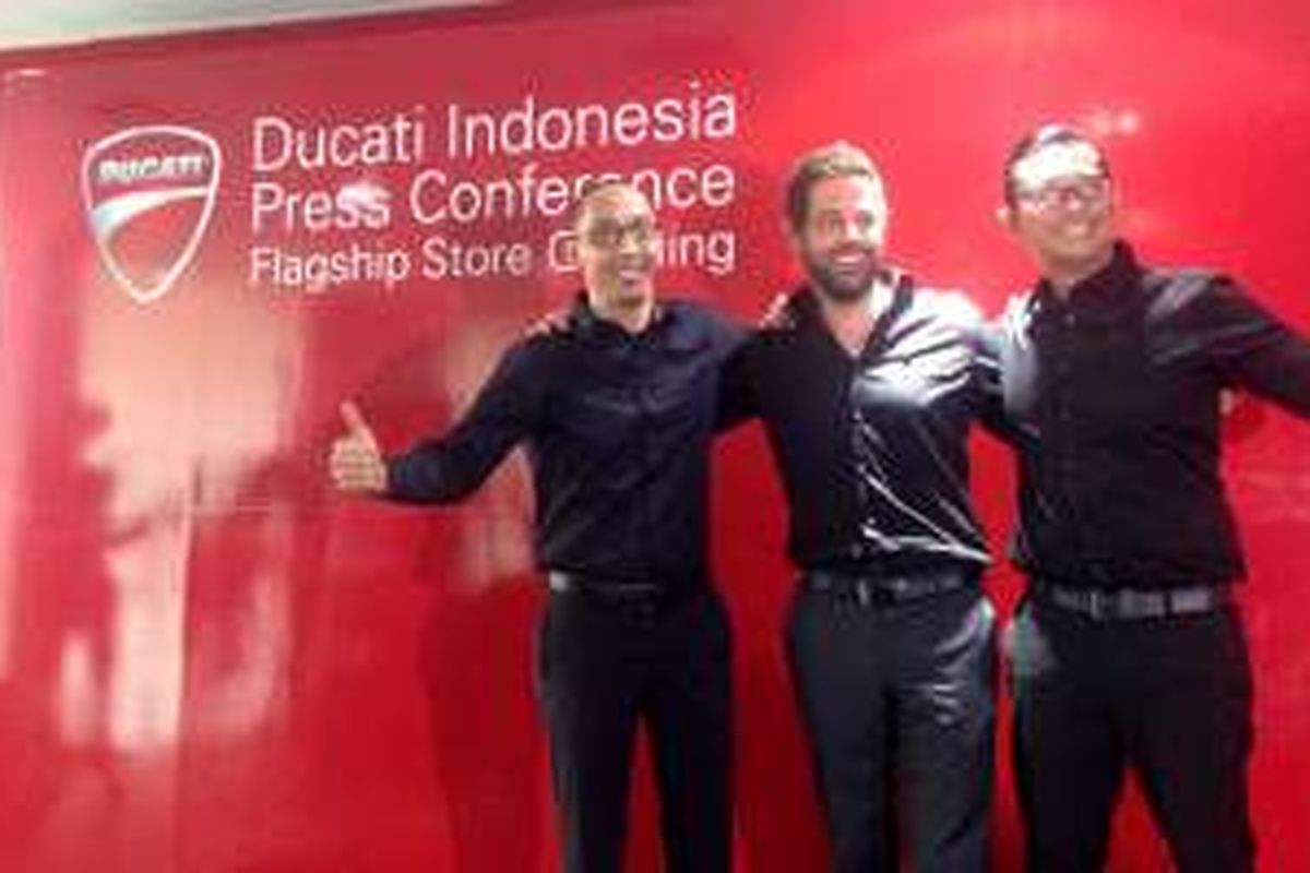 Konferensi pers pembukaan diler Ducati terbesar dunia di Indonesia.