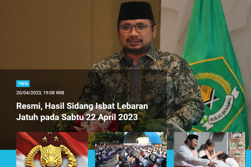 [POPULER TREN] Hasil Sidang Isbat, Lebaran Jatuh pada 22 April 2023 I 5 Hal soal Gerhana Matahari Hibrida