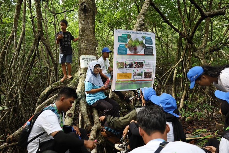 Peserta mendapatkan materi terkait rehabilitasi dan produk turunan mangrove.

