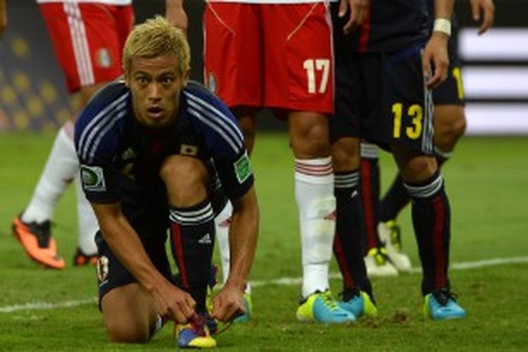 Gelandang CSKA Moskwa asal Jepang, Keisuke Honda. 