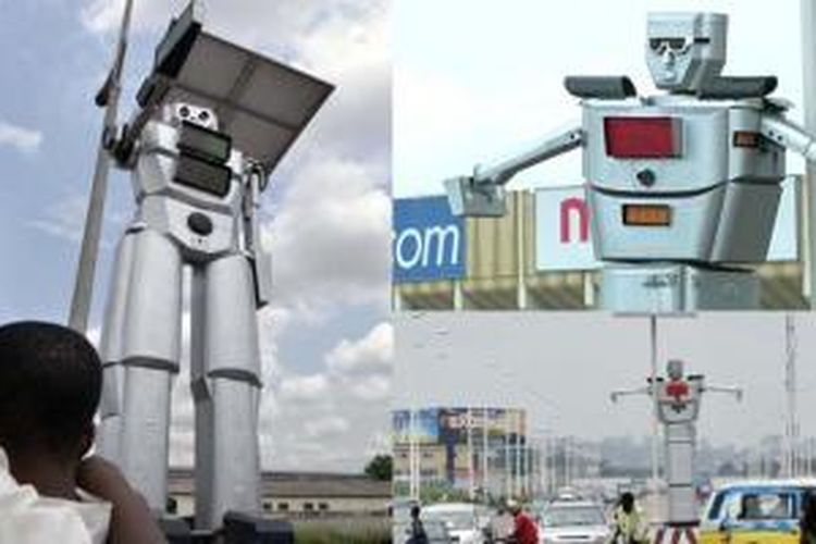 Robot Lalu-lintas ciptaan insinyur Kongo.