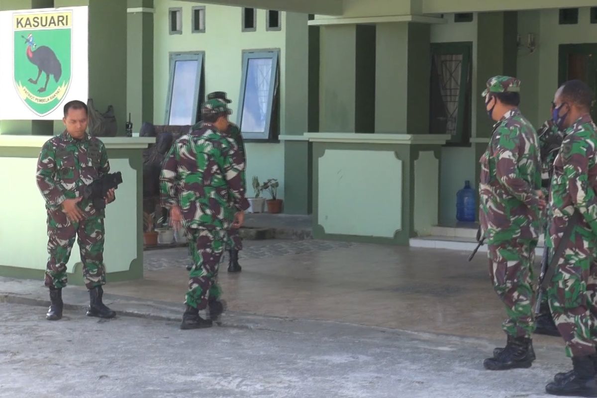Suasana Makodim 1809/Maybrat pasca kejadian penyerangan Posramil Mare