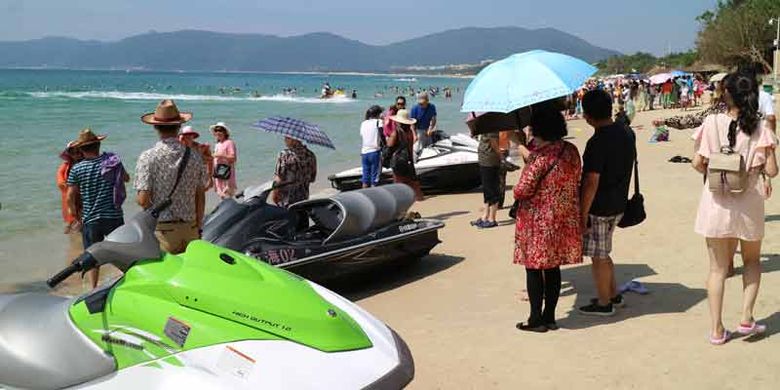 Yalong Bay yang dijuluki sebagai Hawaiinya China di Sanya, Provinsi Hainan, Sabtu (14/10/2017).