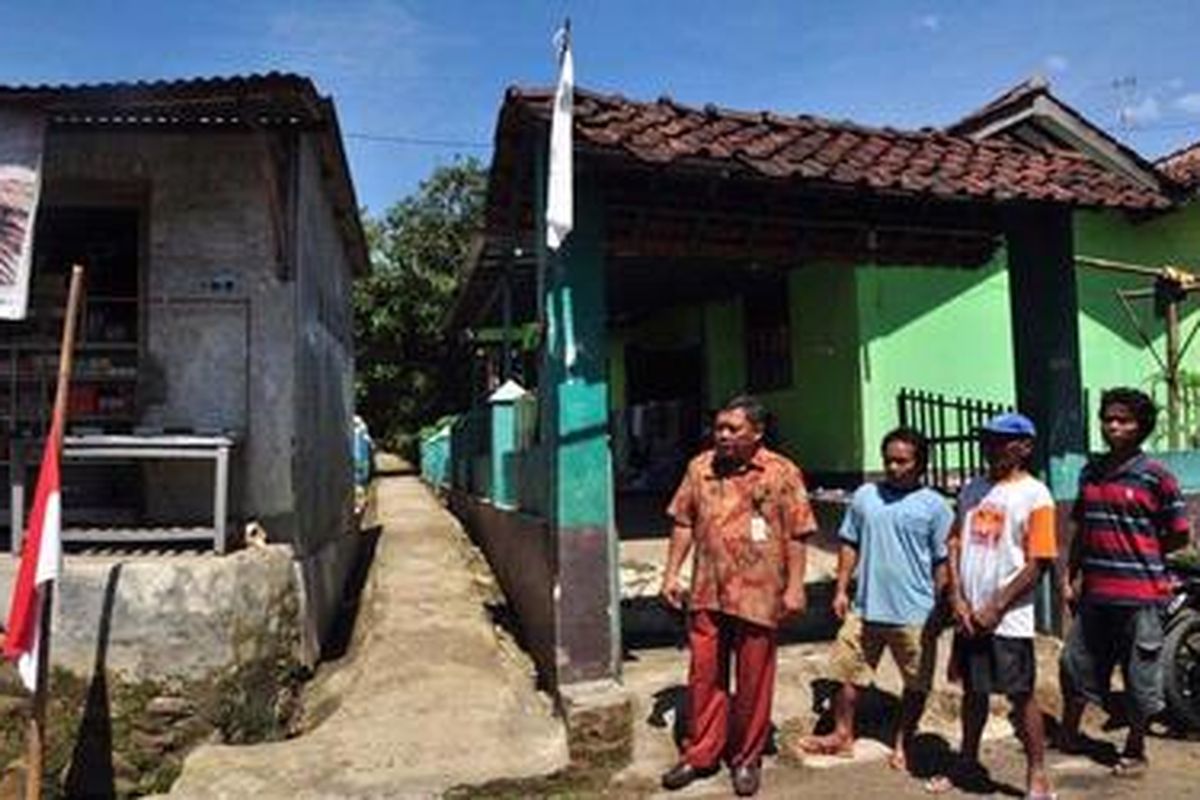 Suasana di sekitar rumah almarhum Pratu Wahyu di Purbalingga, Jawa Tengah.