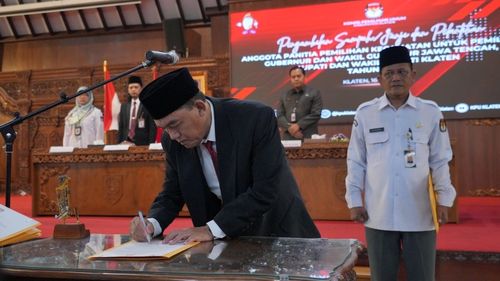 130 Anggota PPK Dilantik, Bupati Klaten Pesan Jaga Kelancaran Pilkada 2024