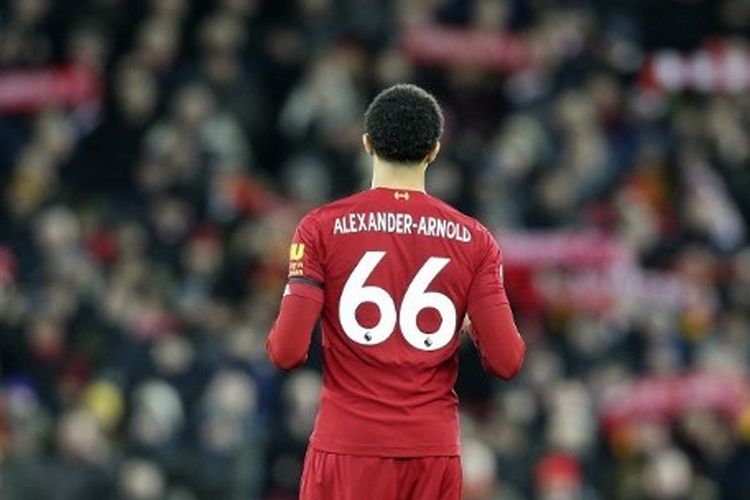 Trent Alexander-Arnold pada laga Liverpool vs West Ham di Stadion Anfield, 24 Februari 2020