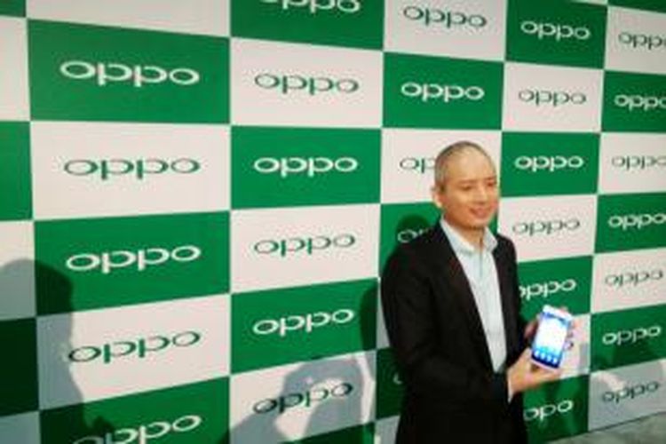 Jet Lee, CEO PT Indonesia Oppo Electronics, seusai peluncuran Oppo N3 dan R5 di Singapura, Rabu (29/10/2014).