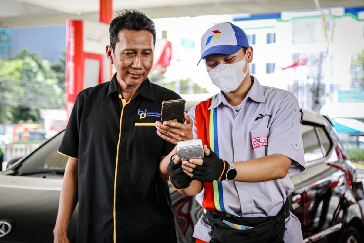 Ilustrasi kode barcode Pertamina untuk membeli Pertalite. Cara daftar barcode Pertamina untuk beli Pertalite. Cara daftar QR code Pertamina. Cara daftar barcode Pertalite Pertamina.