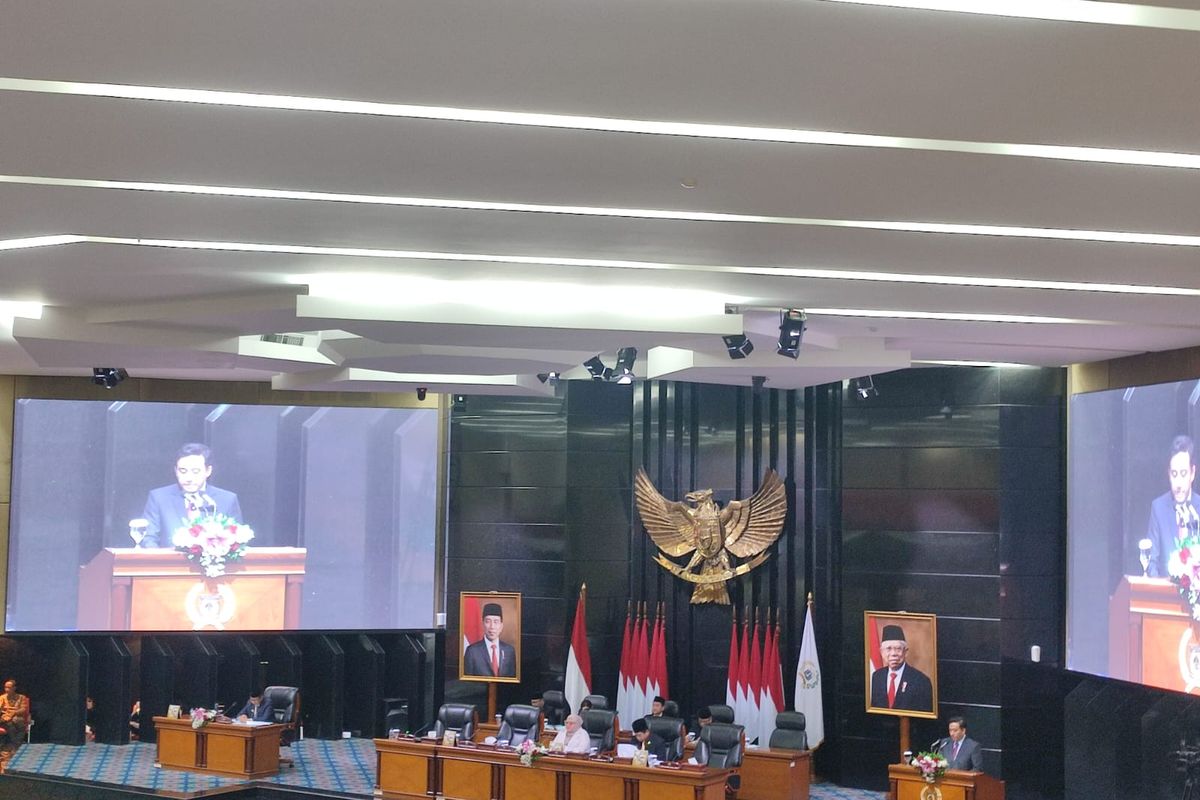 Anggota DPRD DKI Fraksi Gerindra Setyoko saat membacakan hasil reses ketiga jajaran DPRD DKI Jakarta, Senin (20/11/2023).