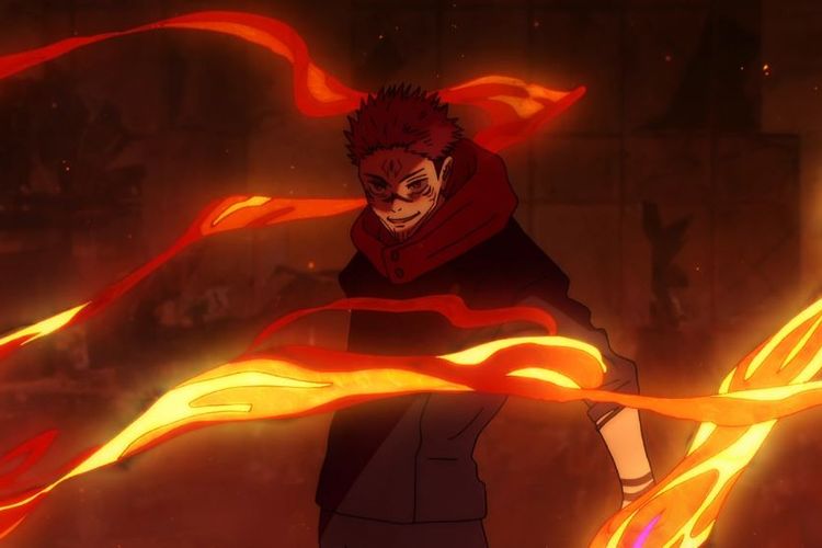 Ryomen Sukuna dalam salah satu adegan di anime Jujutsu Kaisen Season 2.