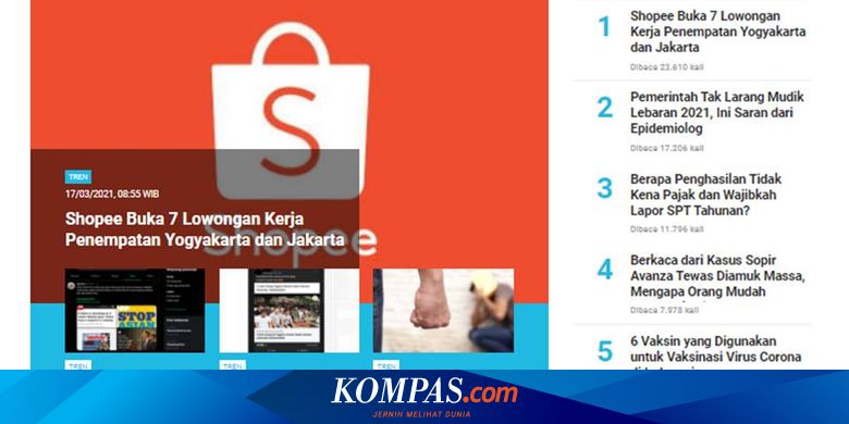 Populer Tren Lowongan Kerja Di Shopee 6 Vaksin Covid 19 Yang Digunakan Indonesia Halaman All Kompas Com