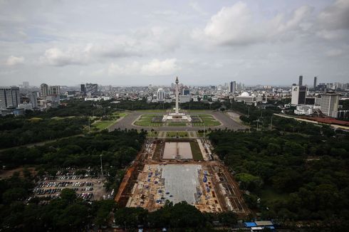 Batu Alam di Area Monas Akan Dilapisi Aspal untuk Jadi Lintasan Formula E