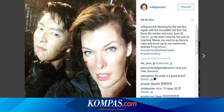 all about joon-gi — Joon-gi with Milla Jovovich at the Resident Evil