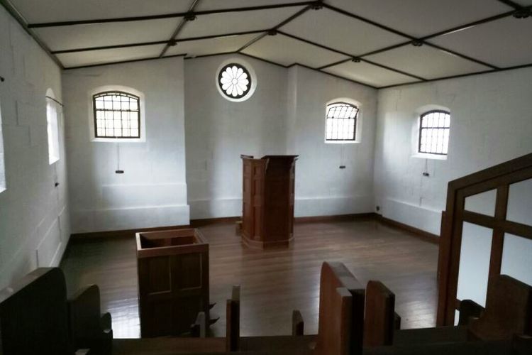 Beginilah situasi gereja di Separate Prison yang wajib dikunjungi narapidana sebanyak empat kali dalam sepekan.