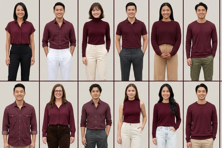 Baju Maroon Cocok dengan Celana Warna Apa? Ini Inspirasinya