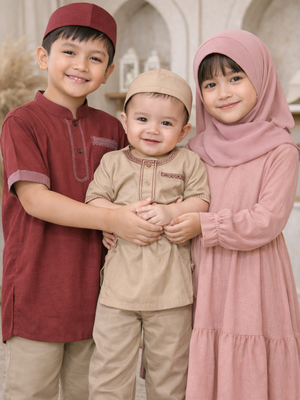 Baju Lebaran 2026 couple anak dan bayi.