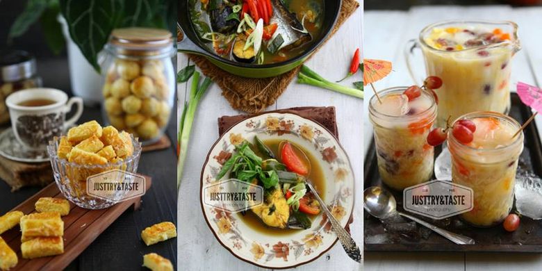 Beragam masakan Endang yang dibagi dalam blognya, www.justtryandtaste.com