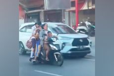 Viral, Video Ibu-ibu di Makassar Nekat Boncengan 6 Tanpa Helm, Polisi: Nomor Kendaraan Tidak Terdaftar