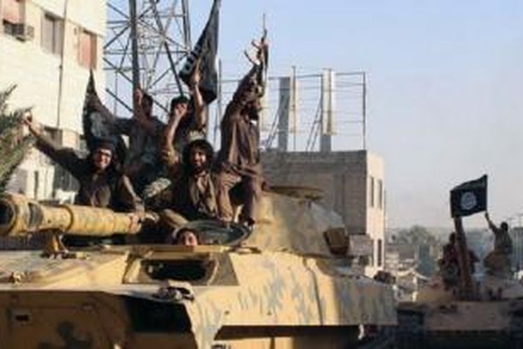 Militan Islam dari Kelompok Negara Islam Irak dan Suriah atau ISIS