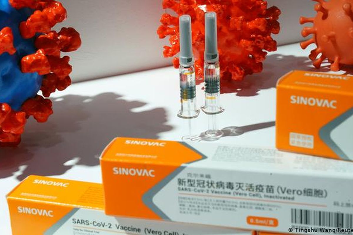 Tampilan vaksin corona yang dikembangkan perusahaan farmasi asal Cina, Sinovac.