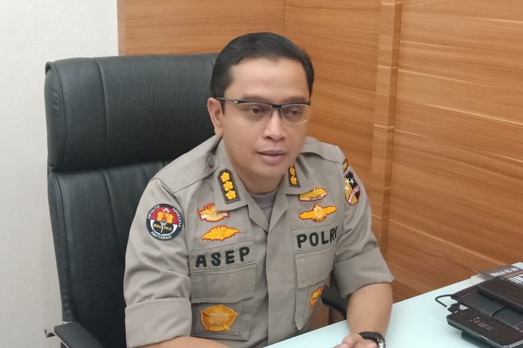 Kepala Bagian Penerangan Umum (Kabagpenum) Polri Kombes Pol Asep Adi Saputra di Gedung Humas Mabes Polri, Jakarta Selatan, Senin (3/6/2019).