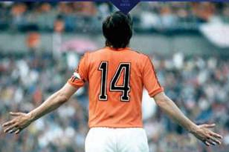 Johan Cruyff identik dengan nomor kostum 14 tim nasional Belanda. 
