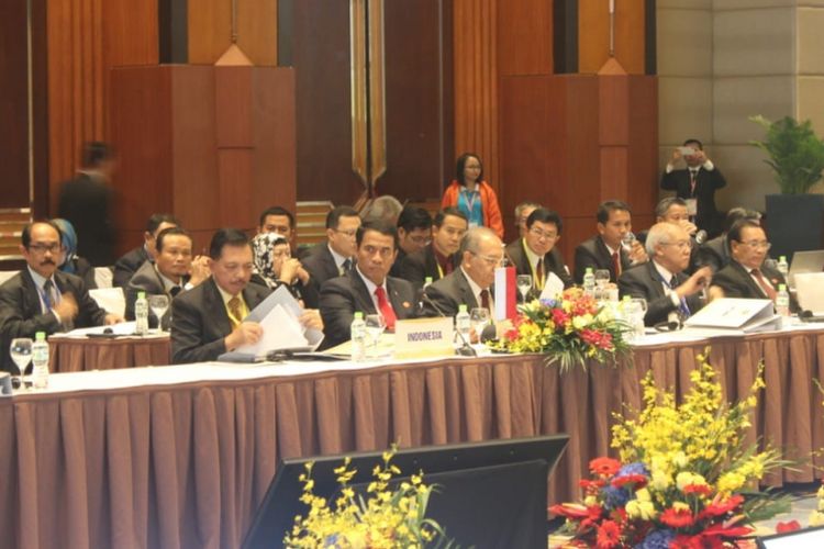 Menteri Pertanian Amran Sulaiman menghadiri pertemuan Menteri Pertanian, Perikanan, dan Kehutanan ASEAN (AMAF) Ke-40 di Hanoi, Vietnam, pada Kamis (11/10/2018).