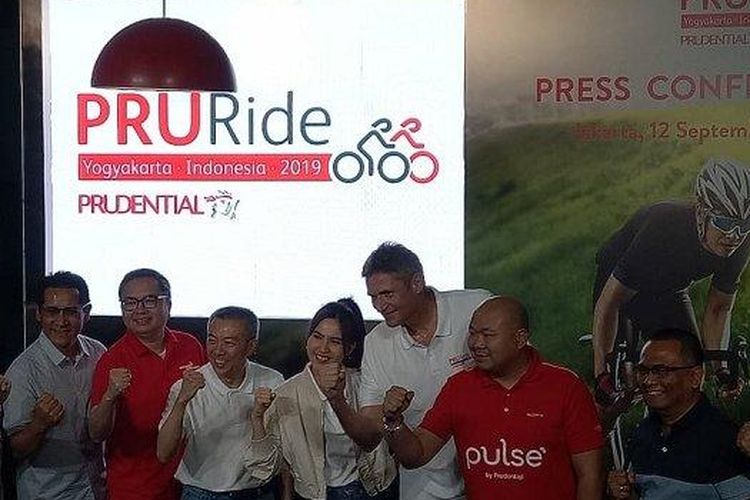 Konferensi pers event PRURide Indonesia 2019, di Jakarta, Kamis (12/9/2019). Event tersebut akan dihelat di Yogyakarta, 7-8 Desember mendatang.