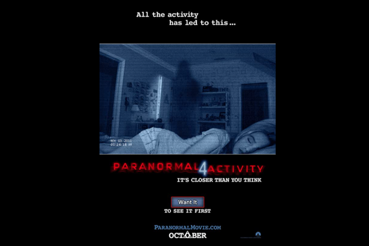 Poster Paranormal Activity 4.
