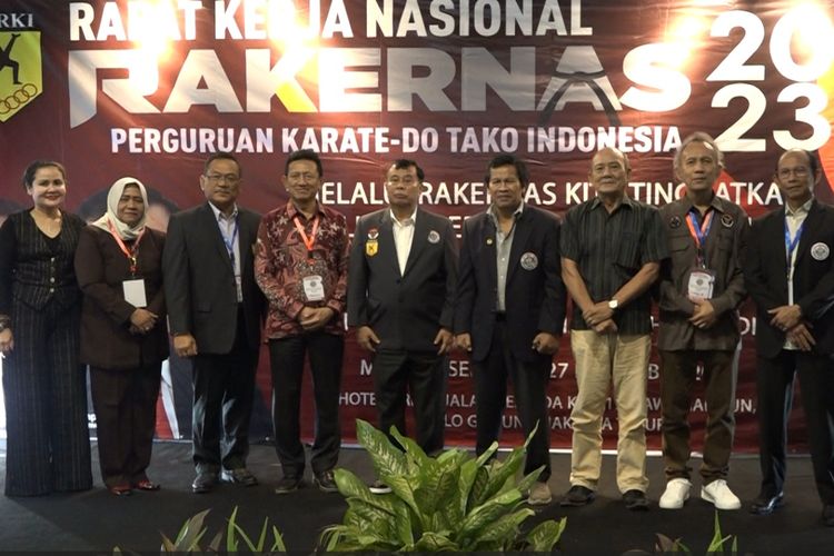 Pengurus Besar (PB) Perguruan Karate-Do TAKO Indonesia menggelar Rapat Kerja Nasional (Rakernas) 2023, di Hotel Arion, Pulo Gadung, Jakarta Timur, pada 26-27 November.