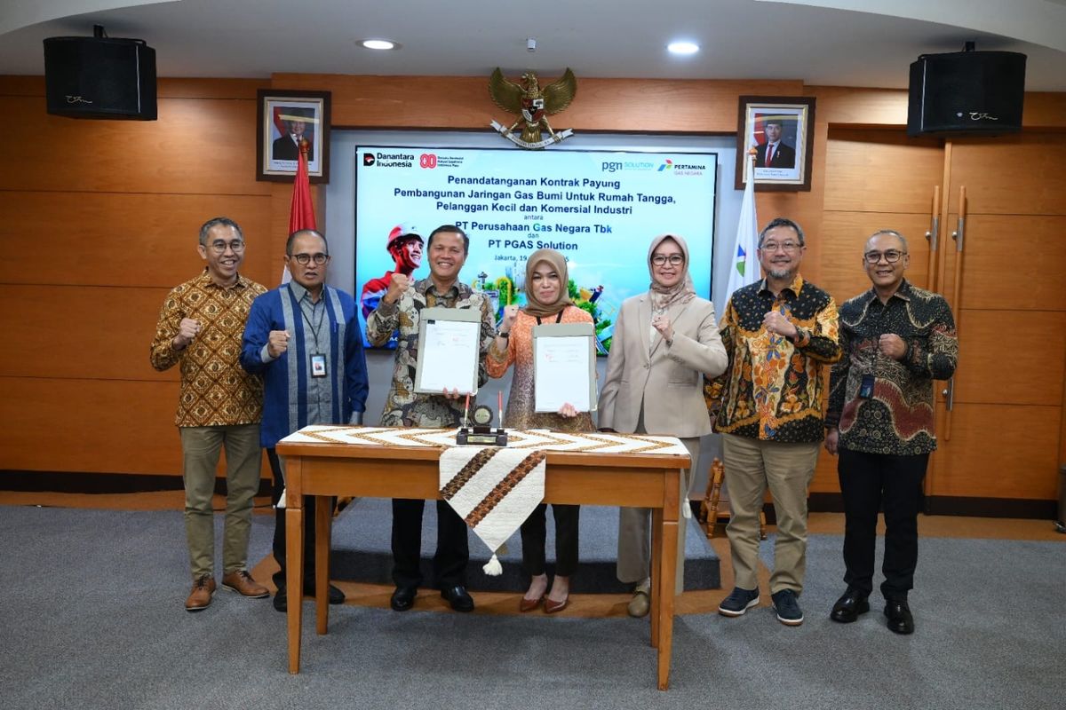 Penandatanganan kerja sama antara PT Perusahaan Gas Negara Tbk (PGN) dengan PT PGAS Solution di Kantor Pusat PGN, Jakarta, (19/8/2025).