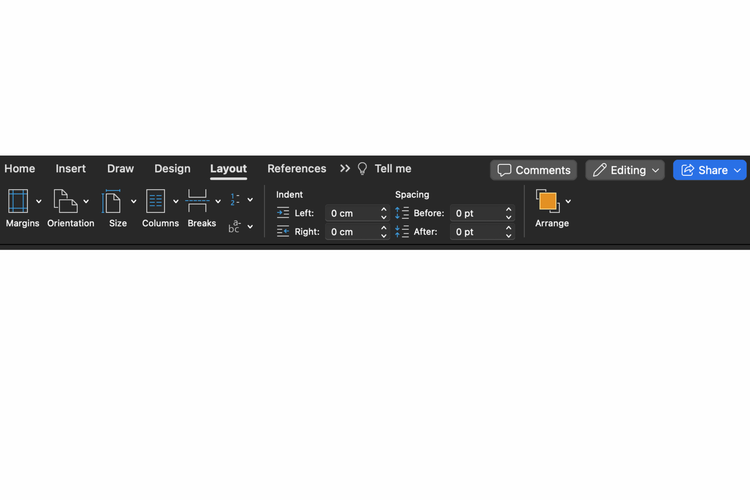 Toolbar Page layout