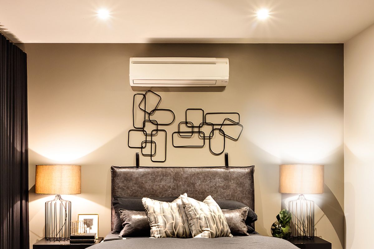 Ilustrasi AC di kamar tidur. 