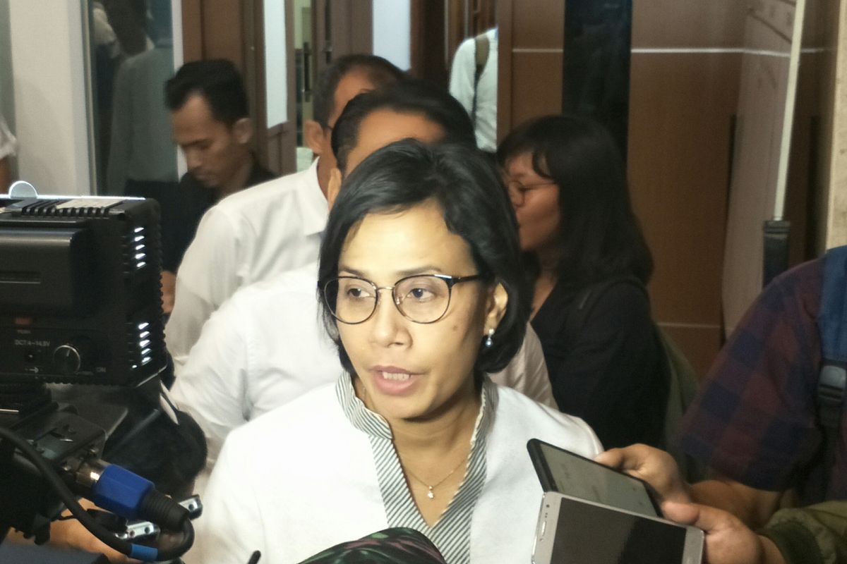 Menteri Keuangan Sri Mulyani di Jakarta, Selasa (12/3/2019)