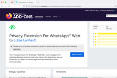 Cara Menggunakan Privacy Extension for WhatsApp Web di Microsoft Edge untuk Blur Chat 