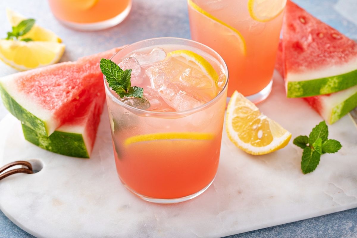 Ilustrasi semangka lemonade.