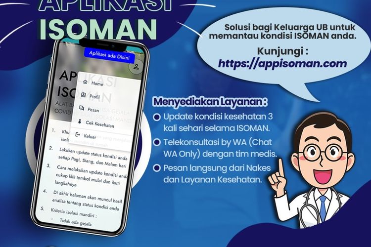 Aplikasi Isoman yang dibuat untuk membantu menganalisa kesehatan penderita Covid-19 yang sedang isolasi mandiri