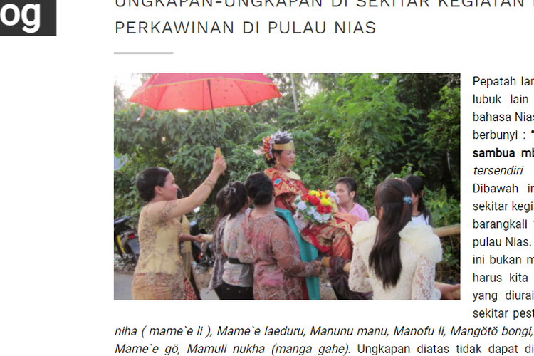 Pernikahan Adat Nias