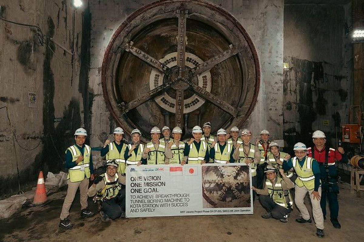 Terowongan Selesai Dibangun, Stasiun MRT Jakarta Glodok dan Kota Telah Tersambung.