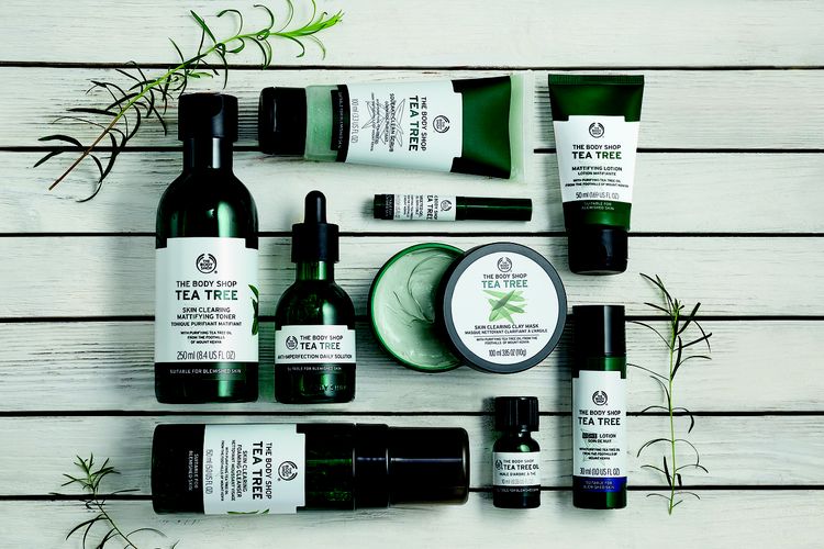 Rangkaian produk Tea tree oil dari The Body Shop